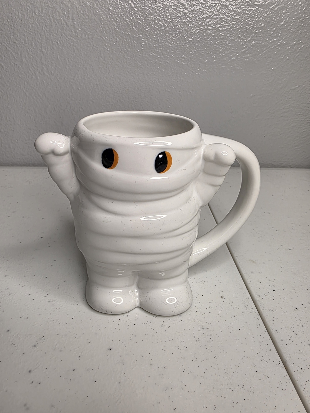 Mummy Ceramic Halloween Mug with Orange Eyes - Target - Hyde And Eek